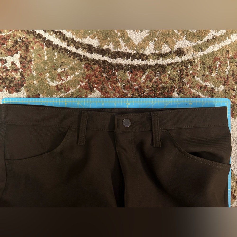 Vintage Wrangler Rancher Men's Dark Brown Dress Pants 34X30 - Picture 2 of 7